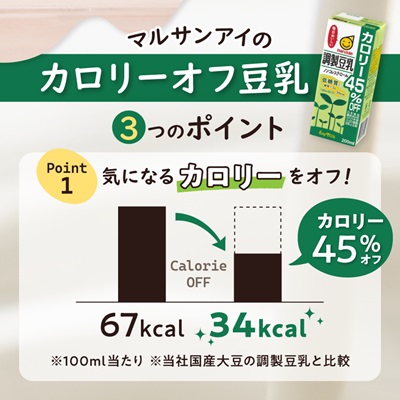 調製豆乳 カロリー45%オフ 200ml 2ケースセット