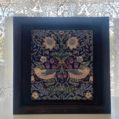 【ウィリアム　モリス】壁掛け　額縁セット　いちご泥棒