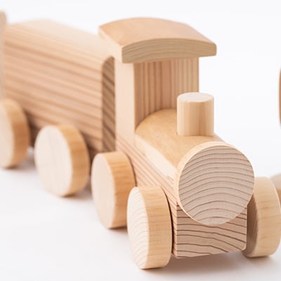 汽車セット(木製汽車1個、汽車信号1個)