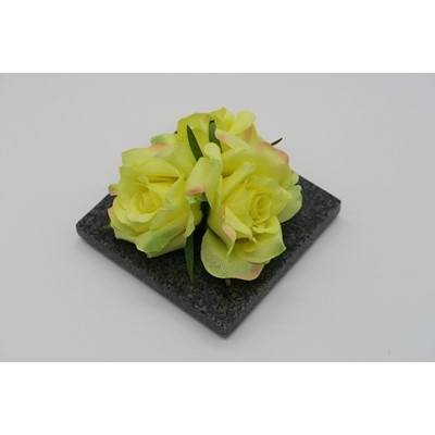 咲く石シリーズ『pretty-flowers』黄色の小バラ