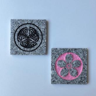 岡崎産みかげ石の『岡崎コースター』(2枚セット)