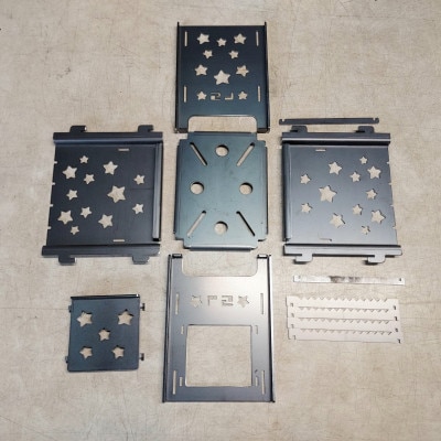 焚火台やBBQコンロに【アイアン キラキラ星】