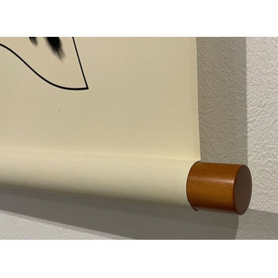 掛け軸「広重鯉」(黒)