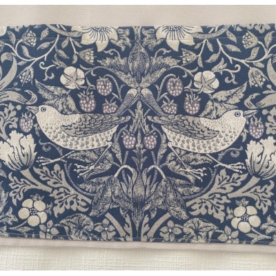 【ウイリアムモリス】　カフェ　エプロン　いちご泥棒　アイボリー