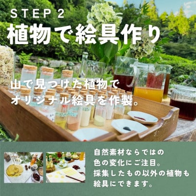 山の植物でつくるオリジナル絵具製作体験 1枚2名様まで