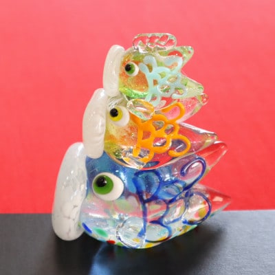 【岡崎ガラス工房 葵】こいのぼり家族