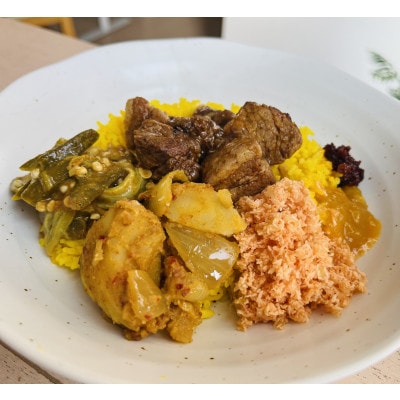 本格スリランカ チキン＆ポークカリーセット 愛知県岡崎産 ジャスミンライス付き 各3食(計6食)【配送不可地域：離島】