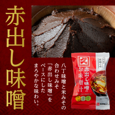 【カクキュー】フリーズドライ飲み比べセット【八丁味噌、赤出し味噌】