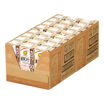 豆乳飲料 麦芽コーヒーカロリー50%オフ200ml 2ケースセット