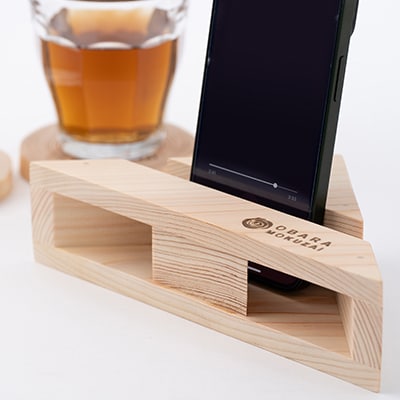 ほっと一息セット(木製スピーカー、コースター)