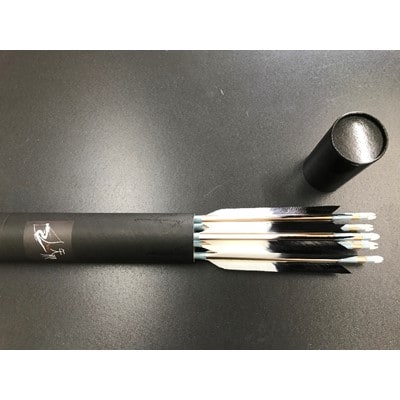 七面鳥アルミ矢「2015」　6本組(シャフト色:茶　矧ぎ糸:黒系)