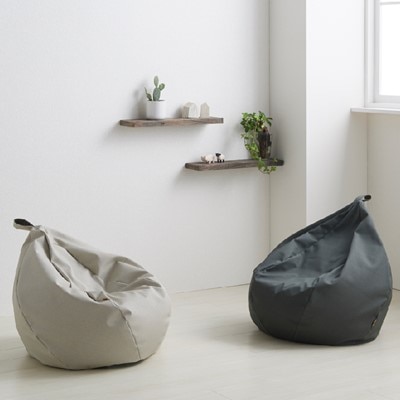 【ハナロロ】 ビーズクッション　スタイリスオニオン80リットル (チャコールグレー)