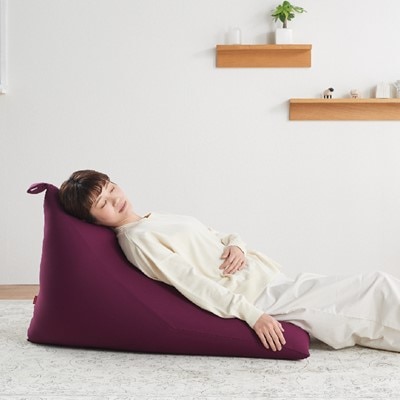 【ハナロロ】 ビーズクッション プレミアムポトラ100リットル ニットカバー付(チャコールグレー)