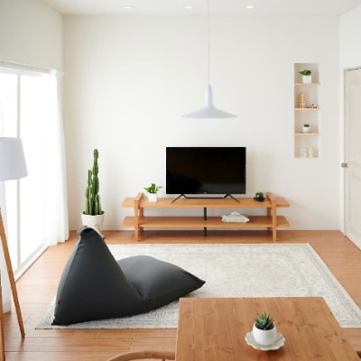 【ハナロロ】 ビーズクッション メガポトラ240リットル ニットカバー付(チャコールグレー)