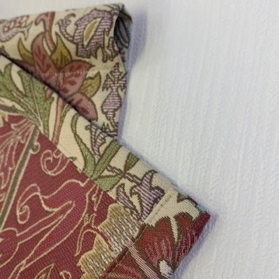 ウィリアムモリス　カフェカーテン(ピンクアンドローズ)