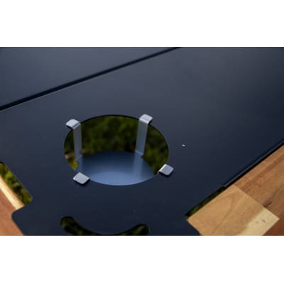 oka-d-art 囲炉裏テーブル用分割天板 3分割 艶消し焼付け塗装 カップホルダー4ケ+収納袋付