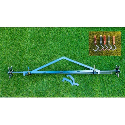 oka-d-art アイアンハンガーラック+革ベルト付きフック5個 フルセット 収納用ベルト付き