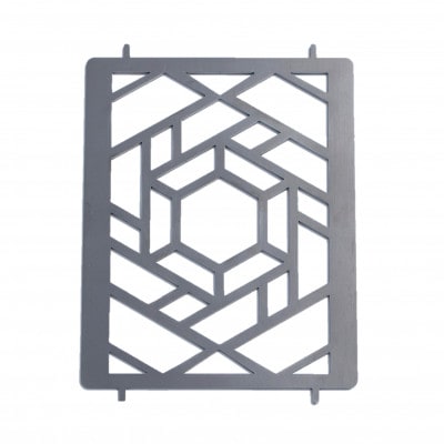 oka-d-artの黒皮鉄板 フラット バーナー五徳鉄板 アウトドア鉄板 ソロ鉄板 ヘキサゴン