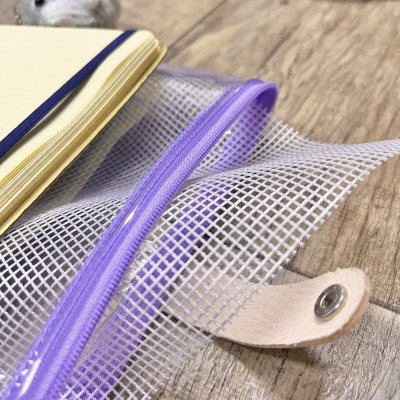 表紙がポーチになったバインダーLの手帳　推し活に最高【SPEECHBALLOON】Fairyパープル