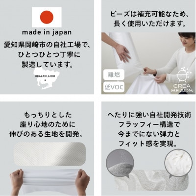 【ハナロロ】バルーンソファ 1P ニットカバー付(チャコールグレー)