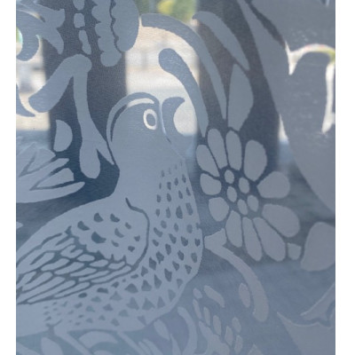 ウィリアムモリス　レースカーテン　200　いちご泥棒　リビング階段などに　突っ張り棒仕様　