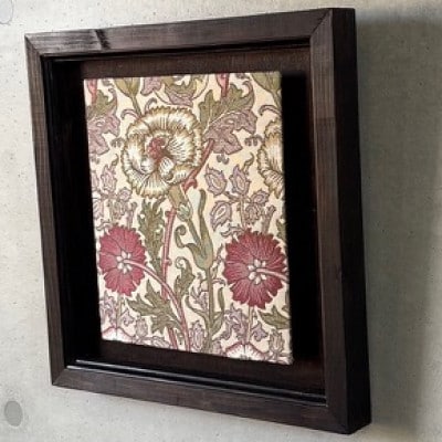 ウィリアムモリスデザイン　壁掛け　額縁セット　ピンクアンドローズ