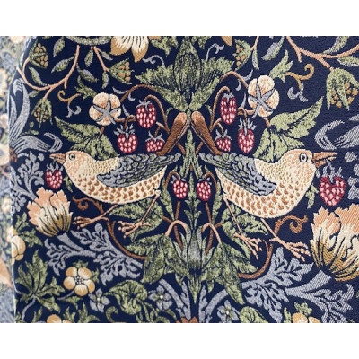 【ウイリアム　モリス】カーテン　マルチカバー　130cm×180cm　いちご泥棒