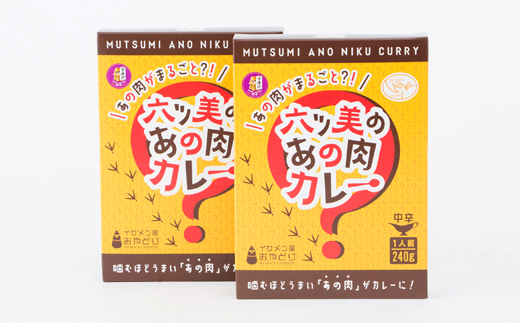 【食卓が騒然】国産おやどりの骨付きモモが丸ごと1本!/六ツ美のあの肉カレー中辛(2個セット)