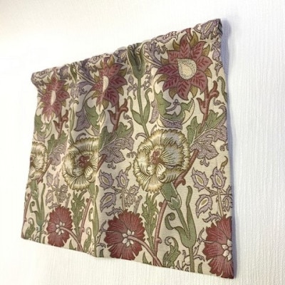 ウィリアムモリス　カフェカーテン(ピンクアンドローズ)