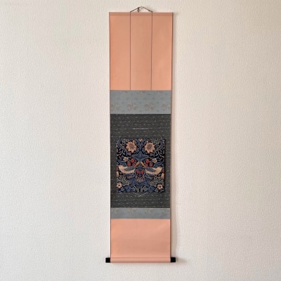 ウィリアムモリス壁掛け 色紙掛軸セット (いちご泥棒)