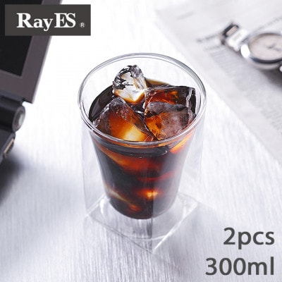 RayES/レイエスのダブルウォールグラス　RDS-002　300ml　ペアセット(2入)