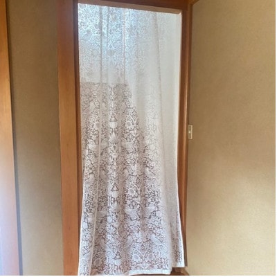ウィリアムモリス　レースカーテン　200　いちご泥棒　リビング階段などに　突っ張り棒仕様　