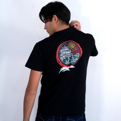 岡崎市 マンホールTシャツ 黒 Sサイズ