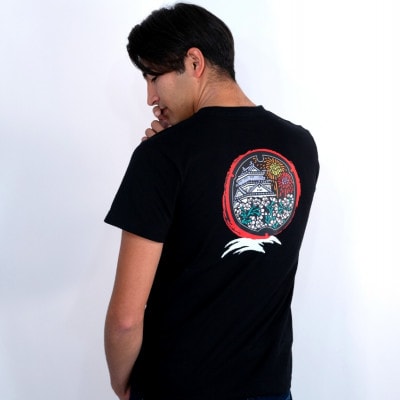 岡崎市 マンホールTシャツ 黒 Mサイズ