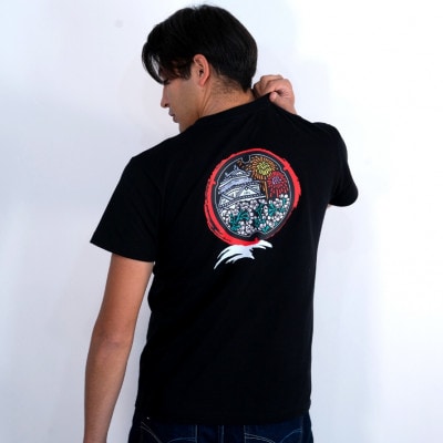 岡崎市 マンホールTシャツ 黒 XLサイズ