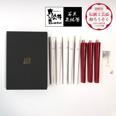 寺院用　10匁棒8本入り　再生朱蝋燭(R)国内産櫨蝋100%　全工程手作り〈伝統工芸品　和ろうそく〉