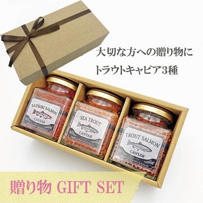 【贈り物ギフトセット】トラウト・キャビア3種食べ比べセット【配送不可地域：離島】