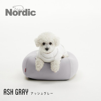 【ハナロロ】 ビーズクッション ペットクッションSカバー付 30L(アッシュグレー)