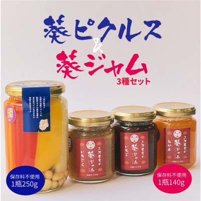 葵ピクルス「あいちの家康」250gびん1本＆葵ジャム140g3種セット【配送不可地域：離島】
