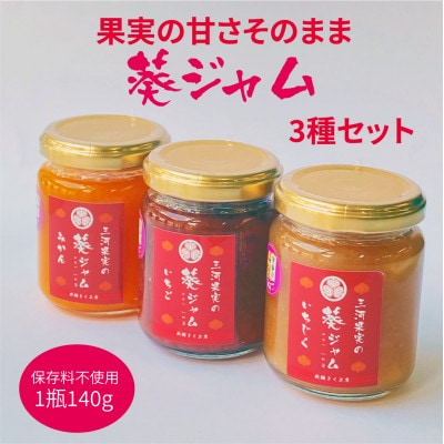 三河果実の葵ジャム140g3種セット【配送不可地域：離島】