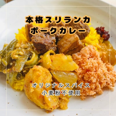 本格スリランカ ポークカリーセット 愛知県岡崎市産 ジャスミンライス付き 1食【配送不可地域：離島】
