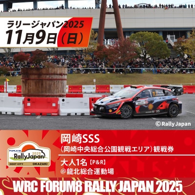 ラリージャパン【岡崎SSS観戦券/大人1名(P＆R)龍北総合運動場発】※キーホルダー付き