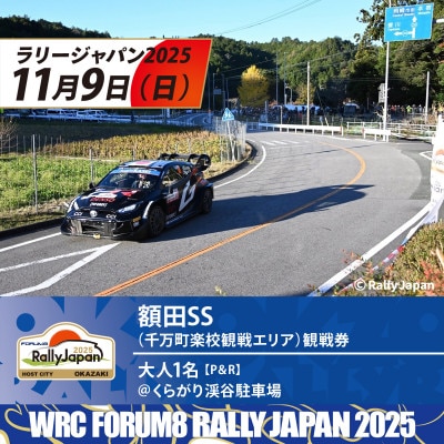ラリージャパン【額田SS観戦券/大人1名(P＆R)くらがり渓谷駐車場発】