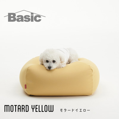 【ハナロロ】 ビーズクッション ペットクッションMカバー付 60L(モタードイエロー)