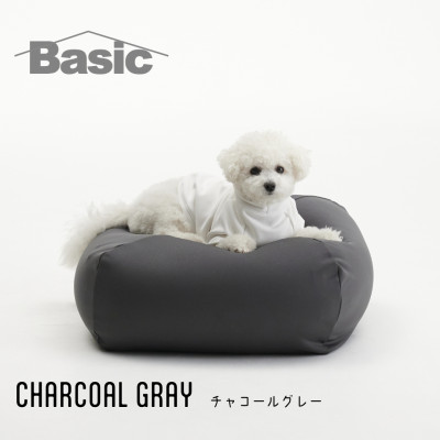 【ハナロロ】 ビーズクッション ペットクッションMカバー付 60L(チャコールグレー)