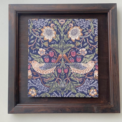 【ウィリアム　モリス】壁掛け　額縁セット　いちご泥棒