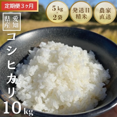 【毎月定期便】10kg(5kg×2袋)×3ヶ月 農家直送!低農薬コシヒカリ全3回