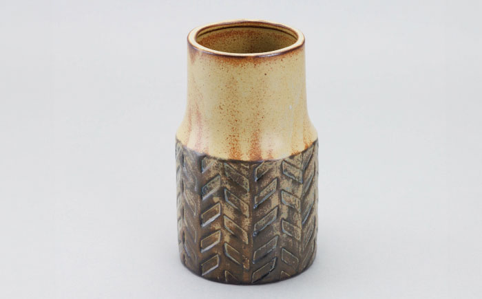 【瀬戸焼】花器 窯垣の小径シリーズ ツールスタンド ヘリボーン【かしわ窯】 / 瀬戸焼 ギフト 一輪挿し 花瓶 花器 インテリア [BBAJ012]