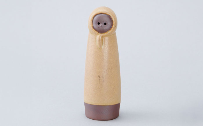 【瀬戸焼】ゆきんこ人形　黄色（D84）【かしわ窯】/ オブジェ インテリア / 瀬戸市 [BBAJ031]