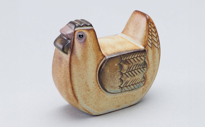 【瀬戸焼】 置物 ニワトリ フラット 【かしわ窯】 / インテリア 雑貨 オブジェ ギフト / 瀬戸市 [BBAJ040]